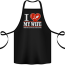 I Heart My Wife Scuba Diving Diver Dive Cotton Apron 100% Organic Black