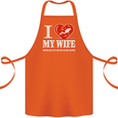 I Heart My Wife Scuba Diving Diver Dive Cotton Apron 100% Organic Orange