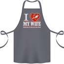 I Heart My Wife Scuba Diving Diver Dive Cotton Apron 100% Organic Steel