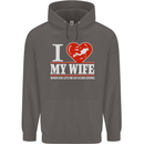 I Heart My Wife Scuba Diving Diver Dive Mens 80% Cotton Hoodie Charcoal