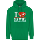 I Heart My Wife Scuba Diving Diver Dive Mens 80% Cotton Hoodie Irish Green