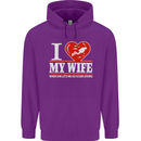 I Heart My Wife Scuba Diving Diver Dive Mens 80% Cotton Hoodie Purple