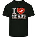 I Heart My Wife Scuba Diving Diver Dive Mens Cotton T-Shirt Tee Top Black