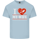 I Heart My Wife Scuba Diving Diver Dive Mens Cotton T-Shirt Tee Top Light Blue