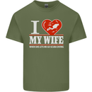 I Heart My Wife Scuba Diving Diver Dive Mens Cotton T-Shirt Tee Top Military Green