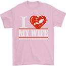 I Heart My Wife Scuba Diving Diver Dive Mens T-Shirt Cotton Gildan Light Pink