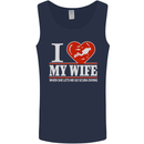 I Heart My Wife Scuba Diving Diver Dive Mens Vest Tank Top Navy Blue