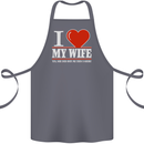I Heart My Wife She Did Buy Me This Funny Cotton Apron 100% Organic Steel