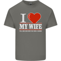 I Heart My Wife She Did Buy Me This Funny Mens Cotton T-Shirt Tee Top Charcoal