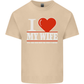 I Heart My Wife She Did Buy Me This Funny Mens Cotton T-Shirt Tee Top Sand