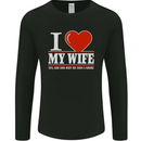 I Heart My Wife She Did Buy Me This Funny Mens Long Sleeve T-Shirt Black
