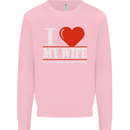 I Heart My Wife She Did Buy Me This Funny Mens Sweatshirt Jumper Light Pink