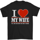 I Heart My Wife She Did Buy Me This Funny Mens T-Shirt Cotton Gildan Black