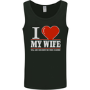 I Heart My Wife She Did Buy Me This Funny Mens Vest Tank Top Black