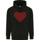 I Heart Red Heads Ginger Hair Funny Mens 80% Cotton Hoodie Black