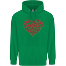 I Heart Red Heads Ginger Hair Funny Mens 80% Cotton Hoodie Irish Green