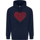 I Heart Red Heads Ginger Hair Funny Mens 80% Cotton Hoodie Navy Blue