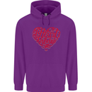 I Heart Red Heads Ginger Hair Funny Mens 80% Cotton Hoodie Purple