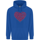 I Heart Red Heads Ginger Hair Funny Mens 80% Cotton Hoodie Royal Blue