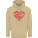 I Heart Red Heads Ginger Hair Funny Mens 80% Cotton Hoodie Sand