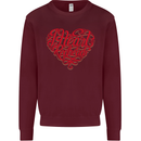 I Heart Red Heads Ginger Hair Funny Mens Sweatshirt Jumper Maroon