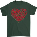 I Heart Red Heads Ginger Hair Funny Mens T-Shirt Cotton Gildan Forest Green
