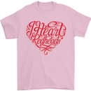 I Heart Red Heads Ginger Hair Funny Mens T-Shirt Cotton Gildan Light Pink