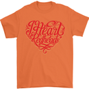 I Heart Red Heads Ginger Hair Funny Mens T-Shirt Cotton Gildan Orange