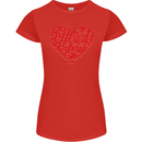 I Heart Red Heads Ginger Hair Funny Womens Petite Cut T-Shirt Red
