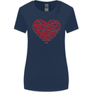 I Heart Red Heads Ginger Hair Funny Womens Wider Cut T-Shirt Navy Blue