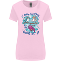 I Know I'm Crazy Funny Bird Slogan Womens Wider Cut T-Shirt Light Pink