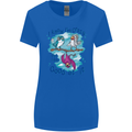 I Know I'm Crazy Funny Bird Slogan Womens Wider Cut T-Shirt Royal Blue