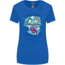 I Know I'm Crazy Funny Bird Slogan Womens Wider Cut T-Shirt Royal Blue