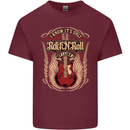 I Know It’s Only Rock ’n’ Roll Music Guitar Mens Cotton T-Shirt Tee Top Maroon
