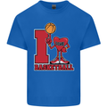 I Love Basketball Mens Cotton T-Shirt Tee Top Royal Blue