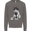 I Love Cats Cute Kitten Mens Sweatshirt Jumper Charcoal