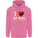I Love My Wife Motorbike Biker Motorcycle Mens 80% Cotton Hoodie Azelea