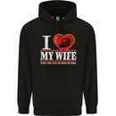 I Love My Wife Motorbike Biker Motorcycle Mens 80% Cotton Hoodie Black