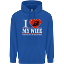 I Love My Wife Motorbike Biker Motorcycle Mens 80% Cotton Hoodie Royal Blue