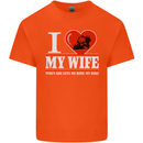 I Love My Wife Motorbike Biker Motorcycle Mens Cotton T-Shirt Tee Top Orange