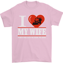 I Love My Wife Motorbike Biker Motorcycle Mens T-Shirt Cotton Gildan Light Pink