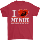 I Love My Wife Motorbike Biker Motorcycle Mens T-Shirt Cotton Gildan Red