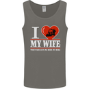 I Love My Wife Motorbike Biker Motorcycle Mens Vest Tank Top Charcoal