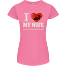 I Love My Wife Motorbike Biker Motorcycle Womens Petite Cut T-Shirt Azalea