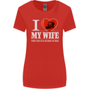 I Love My Wife Motorbike Biker Motorcycle Womens Wider Cut T-Shirt Red