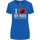 I Love My Wife Motorbike Biker Motorcycle Womens Wider Cut T-Shirt Royal Blue