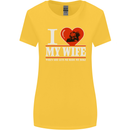 I Love My Wife Motorbike Biker Motorcycle Womens Wider Cut T-Shirt Yellow