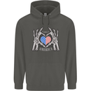 I Love You America 4th of July USA Flag Childrens Kids Hoodie Storm Grey