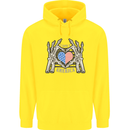 I Love You America 4th of July USA Flag Childrens Kids Hoodie Yellow