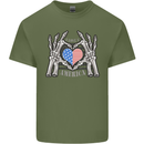 I Love You America 4th of July USA Flag Mens Cotton T-Shirt Tee Top Military Green
